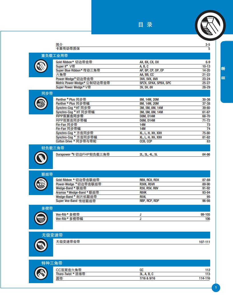 卡莱皮带产品目录